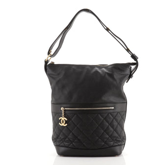 Chanel Casual Style Hobo Quilted Caviar Medium