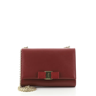 Salvatore Ferragamo Ginny Crossbody Bag Saffiano Leather Small