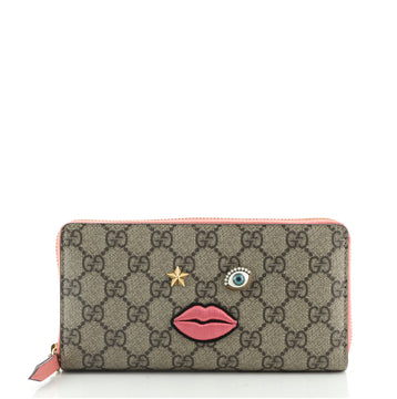 Gucci Zip Around Wallet GG Coated Canvas with Applique