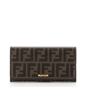 Fendi Continental Wallet Zucca Coated Canvas Long
