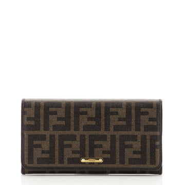 Fendi Continental Wallet Zucca Coated Canvas Long