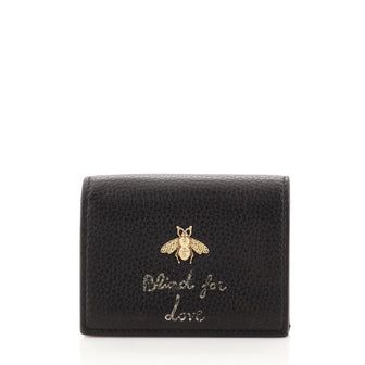 Gucci Animalier Flap Card Case Leather
