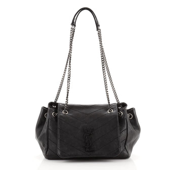 Saint Laurent Nolita Satchel Matelasse Chevron Leather Small