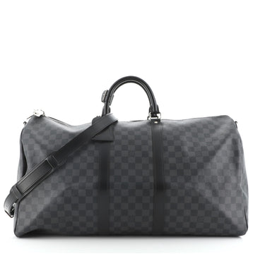 Louis Vuitton Keepall Bandouliere Bag Damier Graphite 55