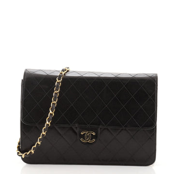 Chanel Vintage Clutch with Chain Quilted Leather Medium