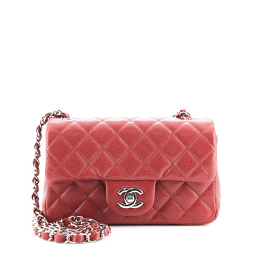 Chanel Classic Single Flap Bag Quilted Caviar Mini