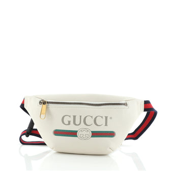 Gucci Logo Belt Bag Printed Leather Small