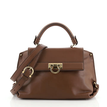 Salvatore Ferragamo Sofia Satchel Smooth Leather Small