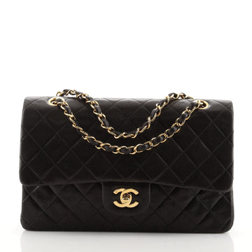 Chanel Vintage Classic Double Flap Bag Quilted Lambskin Medium