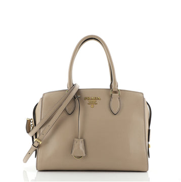 Prada Convertible Zip Around Satchel City Calfskin Medium