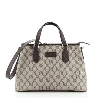 Gucci Convertible Zip Tote GG Coated Canvas Small