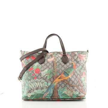 Gucci Convertible Soft Tote Tian Print GG Coated Canvas Medium