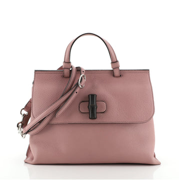 Gucci Bamboo Daily Top Handle Bag Leather Medium