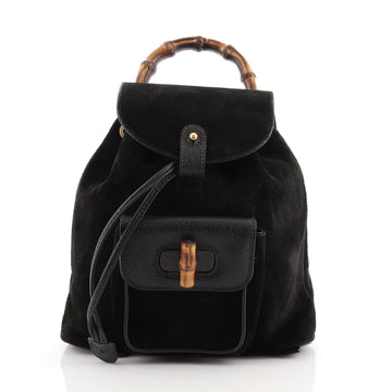 Gucci Vintage Bamboo Backpack Suede Mini