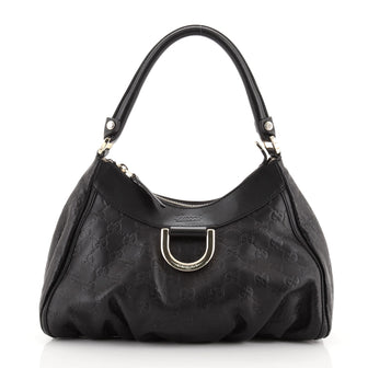 Gucci D Ring Hobo Guccissima Leather Small