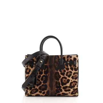 Saint Laurent Sac de Jour Souple Bag Printed Pony Hair Baby