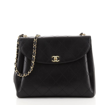 Chanel Vintage Diamond Stitch Flap Bag Quilted Lambskin Large