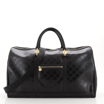 Versace Vintage Sun Duffle Bag Embossed Leather Large