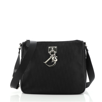 Christian Dior Vintage Lovely Zip Crossbody Diorissimo Nylon and Leather Small