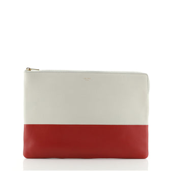 Celine Bicolor Solo Clutch Leather