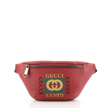 Gucci Logo Belt Bag Printed Leather Small
