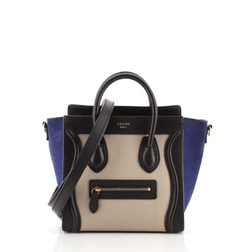 Celine Tricolor Luggage Bag Leather Nano