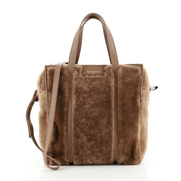 Balenciaga Bazar Convertible Tote Shearling Small