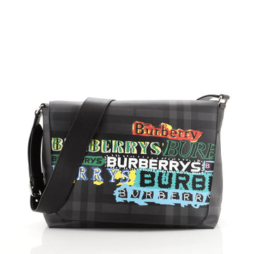 Burberry Burleigh Messenger House Check Canvas Medium
