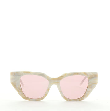 Gucci GG Cat Eye Sunglasses Acetate and Crystal Embellished Metal