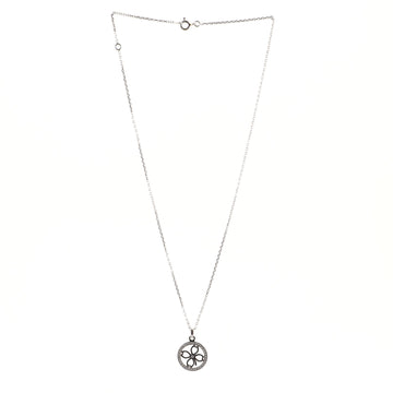 Chaumet Accroche Coeur Clover Pendant Necklace 18K White Gold and Diamonds