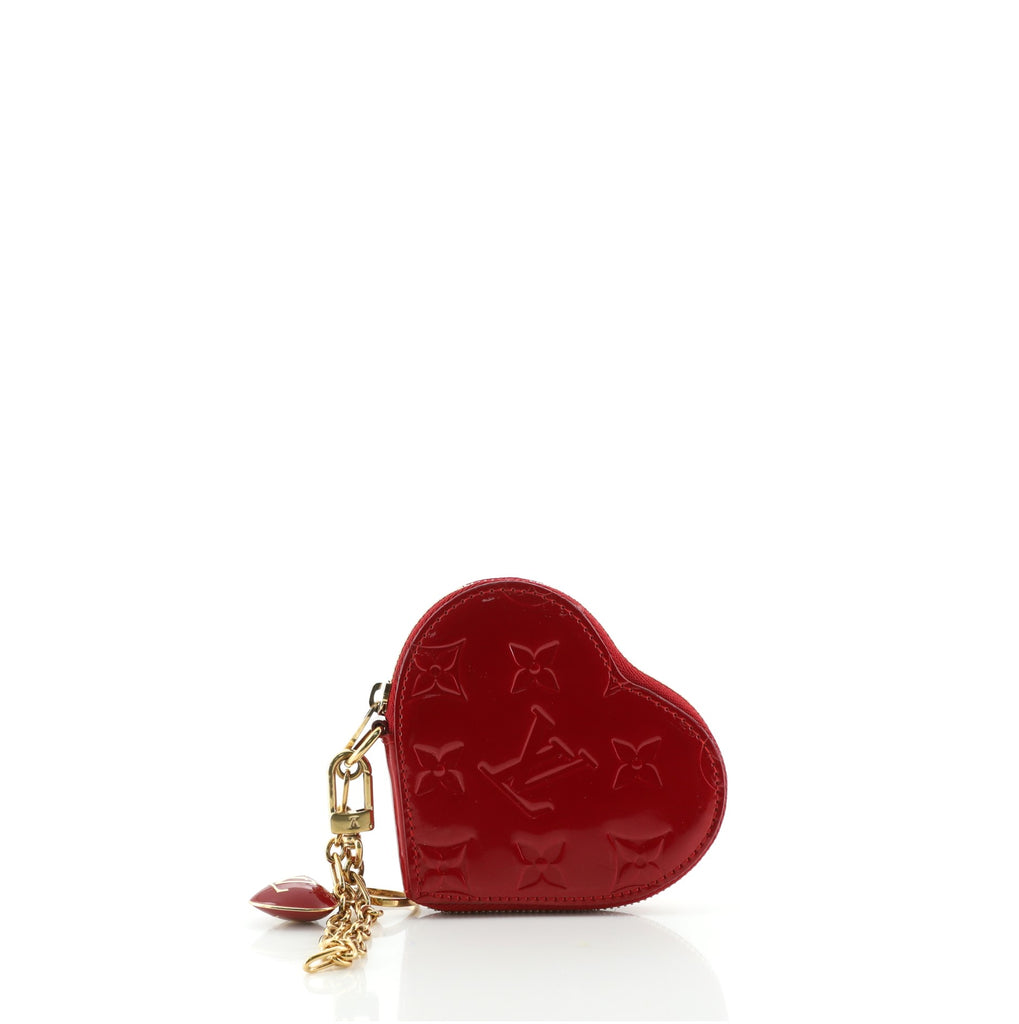 Bags | Louis Vuitton Heart Coin Purse Monogram Vernis Red | Poshmark