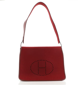 Hermes Feu2Dou Messenger Bag Wool and Leather