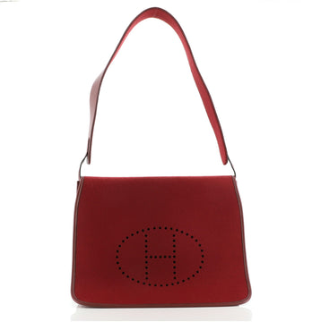 Hermes Feu2Dou Messenger Bag Wool and Leather