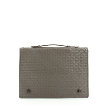 Bottega Veneta Double Turn Lock Briefcase Intrecciato Nappa