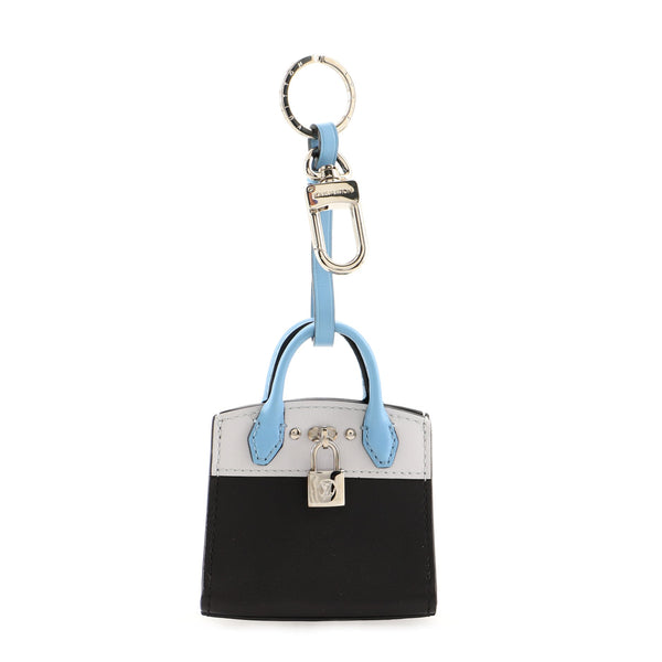 Louis Vuitton Galle Bag Charm Keychain City Steamer MP1788 Beige Navy  #5424P