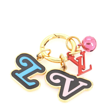 Louis Vuitton Graphic Letters LV Ring Bag Charm and Key Holder Metal and Enamel