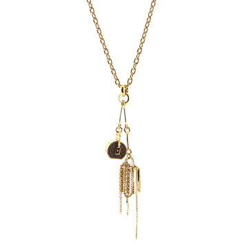 Louis Vuitton Mini LV Boite Chapeau Chain Necklace Metal withe Enamel