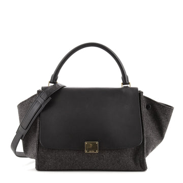 Celine Trapeze Bag Leather and Felt Medium