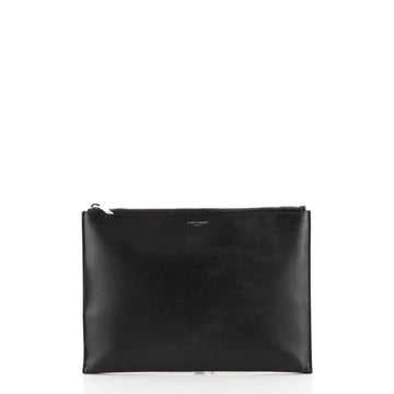 Saint Laurent Zip Pouch Leather Medium