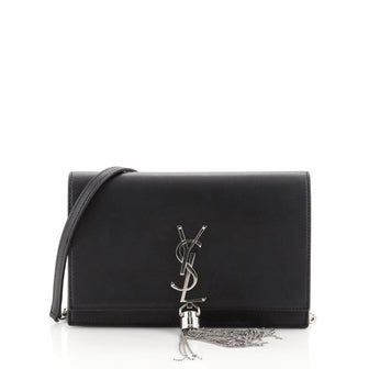 Saint Laurent Classic Monogram Tassel Chain Wallet Leather