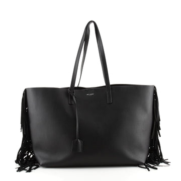 Saint Laurent Fringe Shopper Tote Leather Large