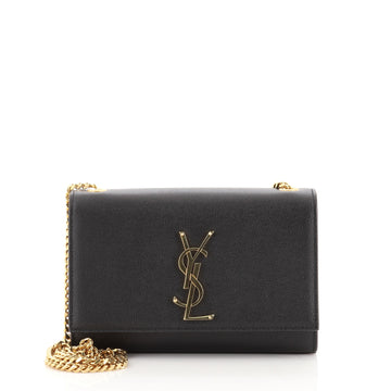 Saint Laurent Classic Monogram Crossbody Bag Grainy Leather Small