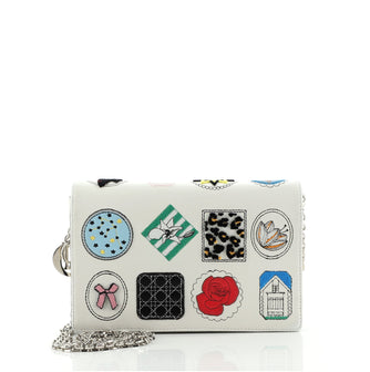 Christian Dior Wallet on Chain Patch Embellished Leather