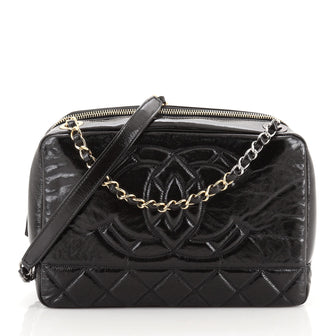 Chanel Bicolor Chain CC Camera Bag Glazed Calfskin Medium
