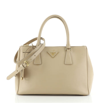 Prada Double Zip Lux Tote Saffiano Leather Medium