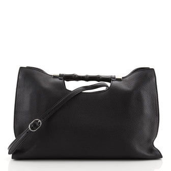 Gucci Bamboo Daily Tote Leather Wide