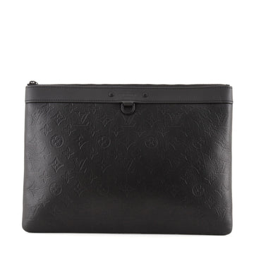 Louis Vuitton Discovery Pochette Monogram Shadow Leather GM
