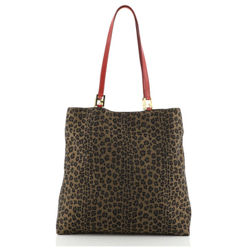 Fendi Shopping Tote Printed Canvas Large