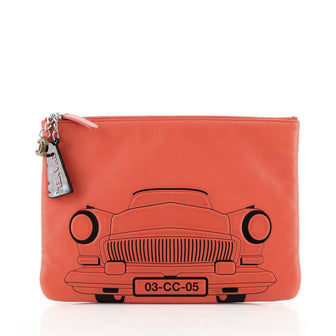 Chanel Cuba La Habana O Case Clutch Printed Embossed Lambskin Medium