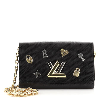 Louis Vuitton Twist Chain Wallet Love Lock Epi Leather